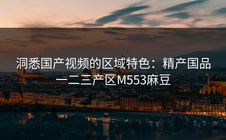 洞悉国产视频的区域特色：精产国品一二三产区M553麻豆