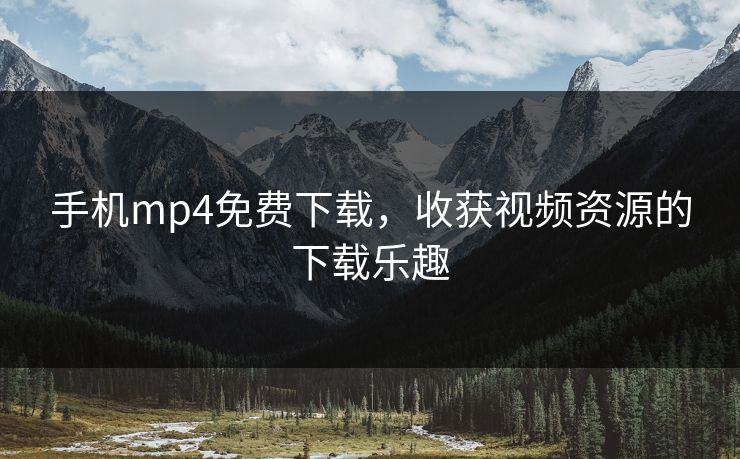 手机mp4免费下载，收获视频资源的下载乐趣